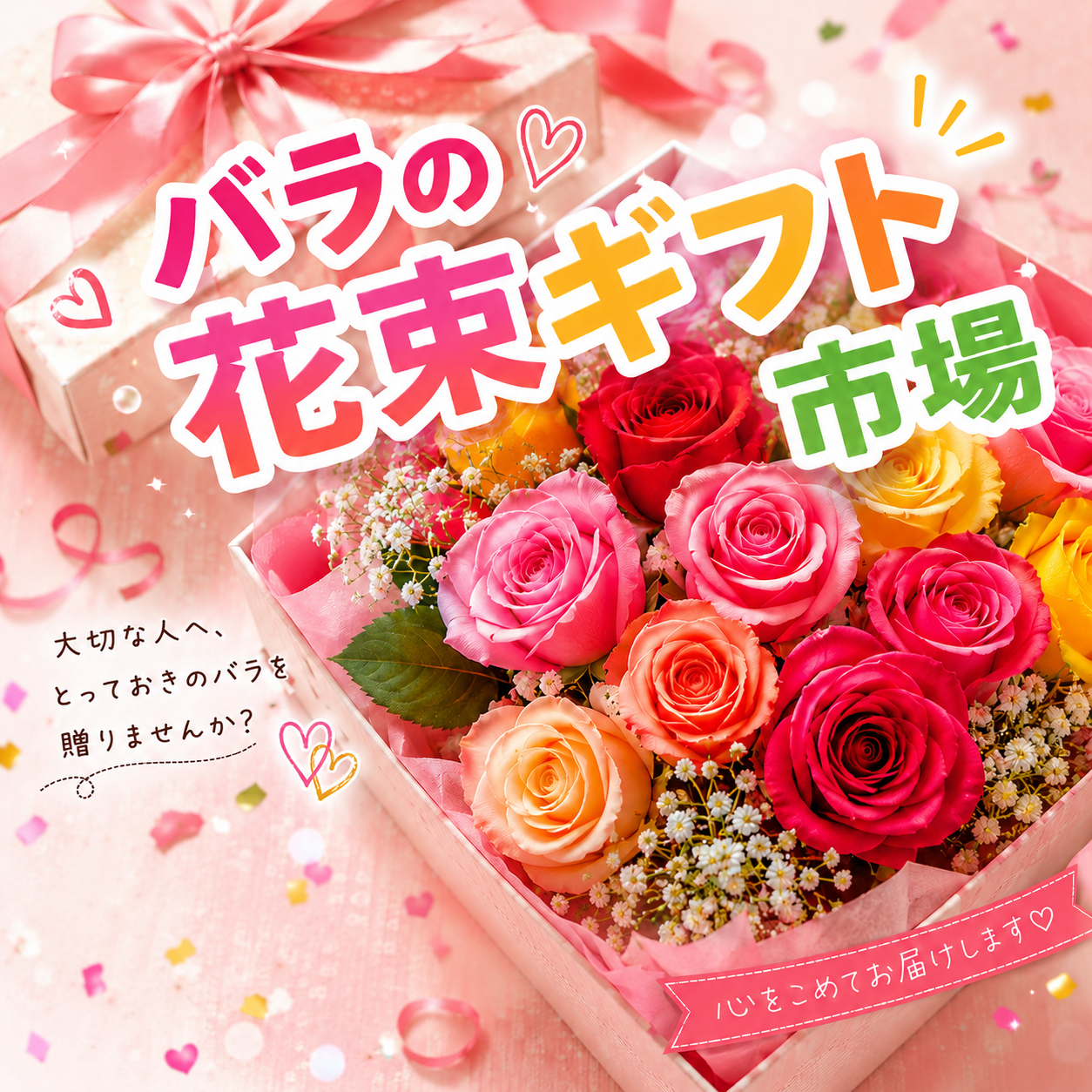 バラの花束ギフト市場｜誕生日・プロポーズ・ご長寿祝いに